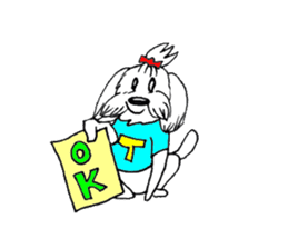 Maltese dog "Taro" mutters daily! sticker #6252649