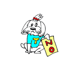 Maltese dog "Taro" mutters daily! sticker #6252650