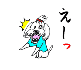 Maltese dog "Taro" mutters daily! sticker #6252653