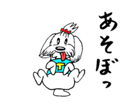 Maltese dog "Taro" mutters daily! sticker #6252657