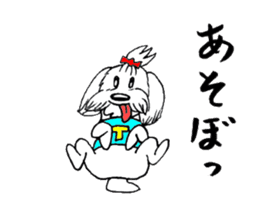 Maltese dog "Taro" mutters daily! sticker #6252657