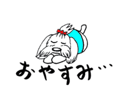 Maltese dog "Taro" mutters daily! sticker #6252659