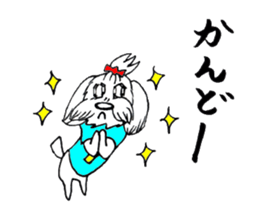 Maltese dog "Taro" mutters daily! sticker #6252661