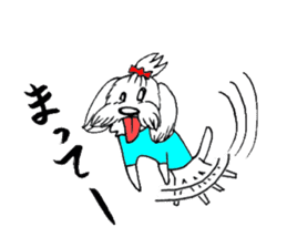 Maltese dog "Taro" mutters daily! sticker #6252662