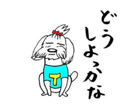 Maltese dog "Taro" mutters daily! sticker #6252663