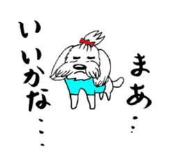 Maltese dog "Taro" mutters daily! sticker #6252668