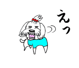 Maltese dog "Taro" mutters daily! sticker #6252673