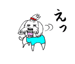 Maltese dog "Taro" mutters daily! sticker #6252673