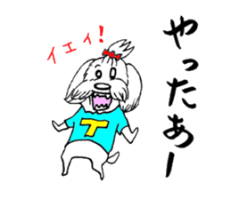 Maltese dog "Taro" mutters daily! sticker #6252676