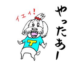 Maltese dog "Taro" mutters daily! sticker #6252676