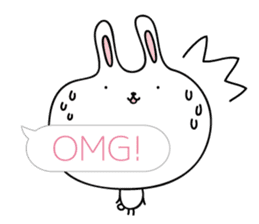 Relax rabbit - English ver. sticker #6252697