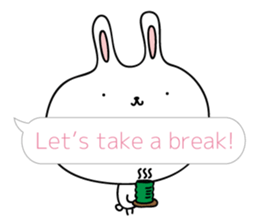 Relax rabbit - English ver. sticker #6252700