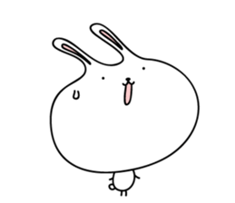 Relax rabbit - English ver. sticker #6252707