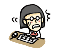 Glasses Office Lady sticker #6252732