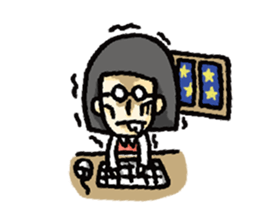 Glasses Office Lady sticker #6252734