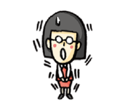 Glasses Office Lady sticker #6252748
