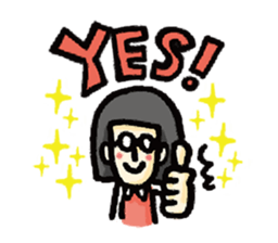 Glasses Office Lady sticker #6252758