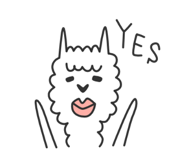 Happy Alpaca Sticker sticker #6252972