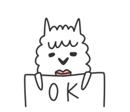 Happy Alpaca Sticker sticker #6252974