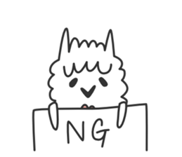 Happy Alpaca Sticker sticker #6252975