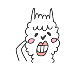 Happy Alpaca Sticker sticker #6252976