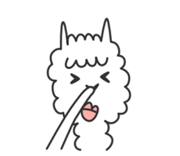 Happy Alpaca Sticker sticker #6252998