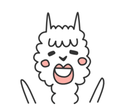 Happy Alpaca Sticker sticker #6252999
