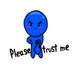 blueblue man"4" sticker #6253298