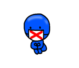 blueblue man"4" sticker #6253302