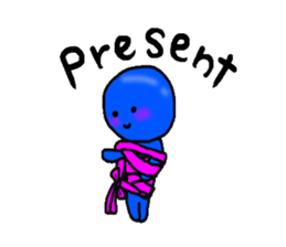 blueblue man"4" sticker #6253307