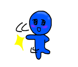 blueblue man"4" sticker #6253311