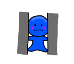 blueblue man"4" sticker #6253322