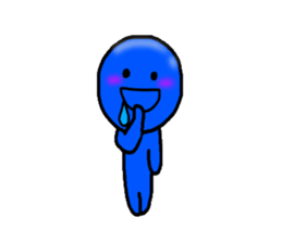 blueblue man"4" sticker #6253325