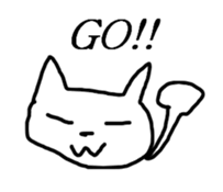 Surreal young cat sticker #6253604