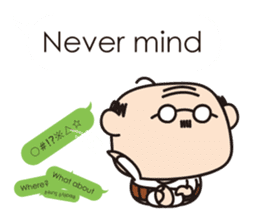 Muttering Uncle (en ver) sticker #6254169