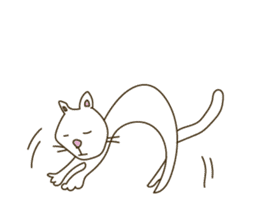 A capricious white cat . sticker #6255115