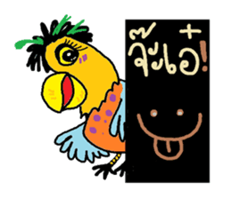 Hippie rooster happy sticker #6255276