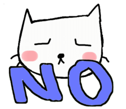 The cat white deadpan sticker #6255444