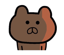 Expressionless bear. sticker #6256030
