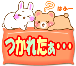Rabbit and bear Love sticker2 sticker #6256353
