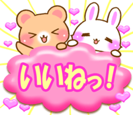 Rabbit and bear Love sticker2 sticker #6256360