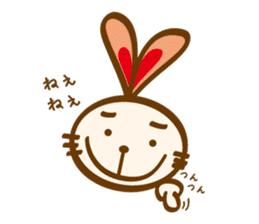 love heartful rabbit sticker #6256919