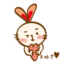 love heartful rabbit sticker #6256920