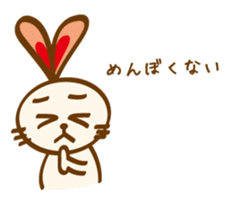 love heartful rabbit sticker #6256929