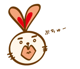 love heartful rabbit sticker #6256931