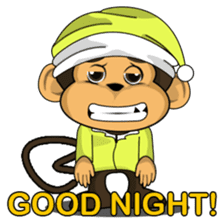Funny and cute monkey2 sticker #6257617