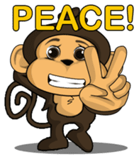 Funny and cute monkey2 sticker #6257623
