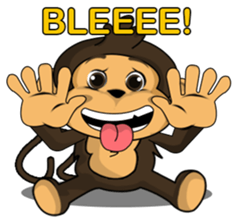 Funny and cute monkey2 sticker #6257625