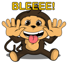 Funny and cute monkey2 sticker #6257625