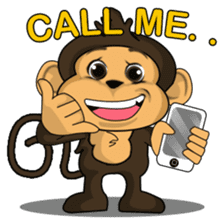 Funny and cute monkey2 sticker #6257627